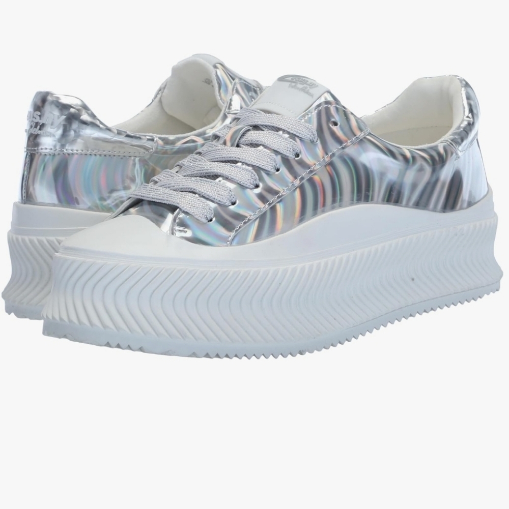 Holographic Women's Platform Sneakers Size 9 - Picture 6 of 16